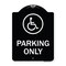 Signmission Parking With New Access Symbol Heavy-Gauge Aluminum Architectural Sign, 24" x 18", BW-1824-23407 A-DES-BW-1824-23407 - alternate 1